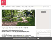 Tablet Screenshot of kunstrettvest.no